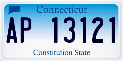CT license plate AP13121