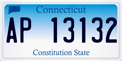 CT license plate AP13132
