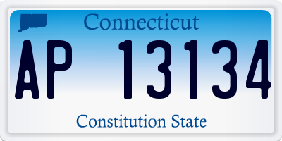 CT license plate AP13134