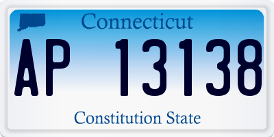 CT license plate AP13138