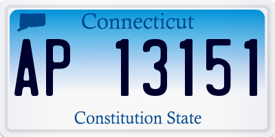 CT license plate AP13151