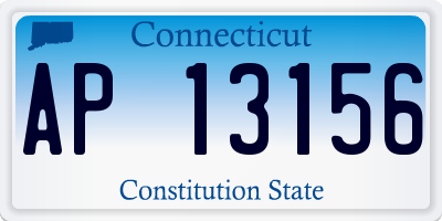 CT license plate AP13156