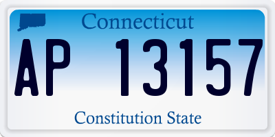 CT license plate AP13157