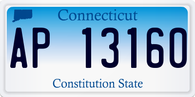 CT license plate AP13160
