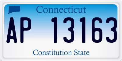 CT license plate AP13163