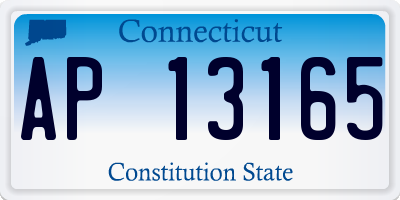 CT license plate AP13165