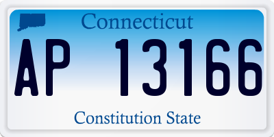 CT license plate AP13166