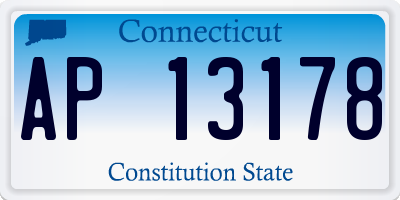 CT license plate AP13178