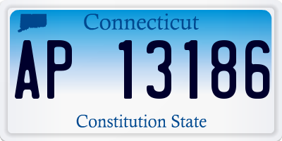 CT license plate AP13186