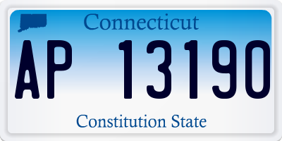 CT license plate AP13190