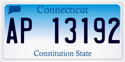 CT license plate AP13192