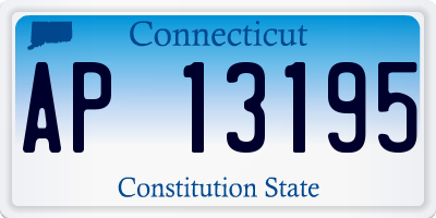 CT license plate AP13195