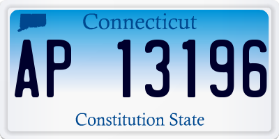 CT license plate AP13196