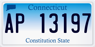 CT license plate AP13197