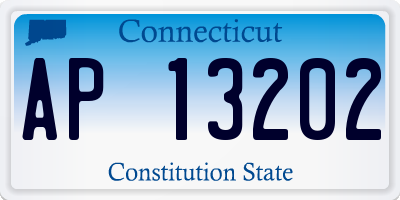 CT license plate AP13202