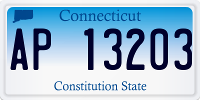 CT license plate AP13203