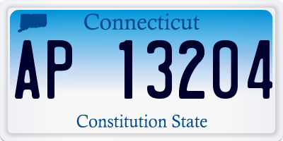 CT license plate AP13204