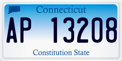 CT license plate AP13208