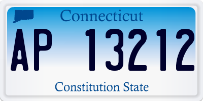 CT license plate AP13212