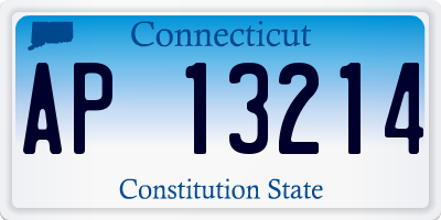 CT license plate AP13214