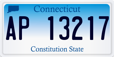 CT license plate AP13217