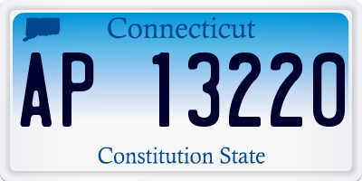 CT license plate AP13220