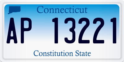 CT license plate AP13221