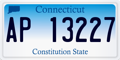 CT license plate AP13227