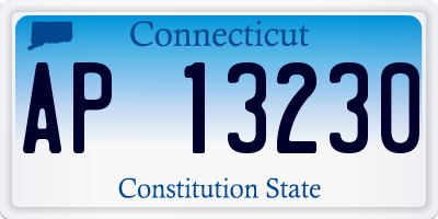 CT license plate AP13230