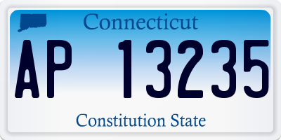 CT license plate AP13235