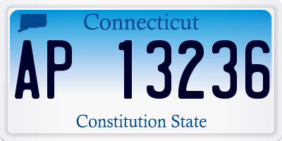 CT license plate AP13236