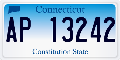 CT license plate AP13242