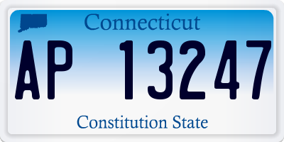 CT license plate AP13247