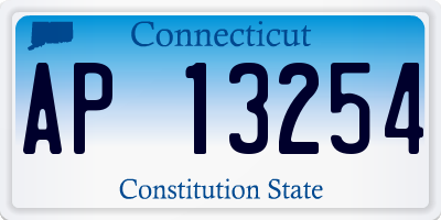 CT license plate AP13254