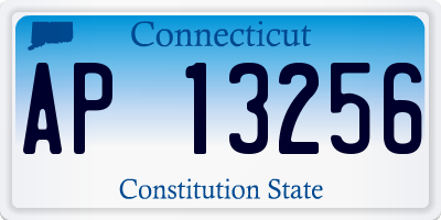 CT license plate AP13256