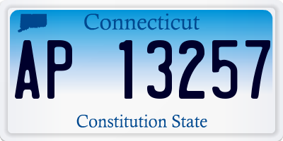 CT license plate AP13257