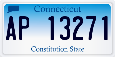 CT license plate AP13271