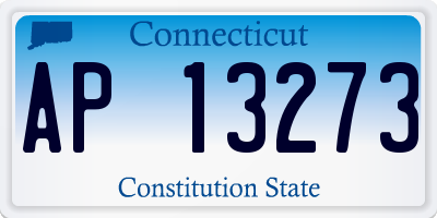 CT license plate AP13273