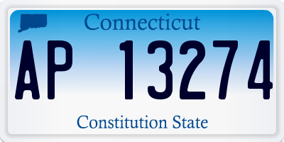 CT license plate AP13274
