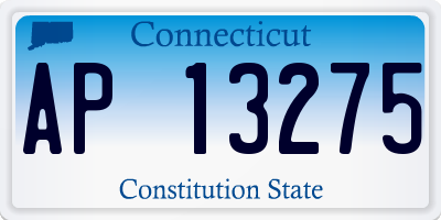 CT license plate AP13275