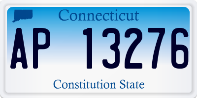 CT license plate AP13276