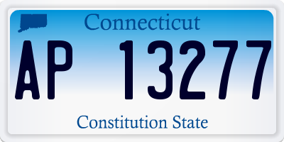 CT license plate AP13277