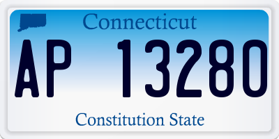 CT license plate AP13280