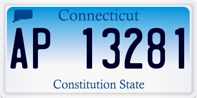 CT license plate AP13281