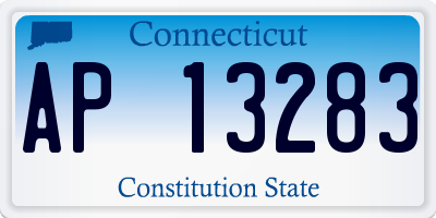CT license plate AP13283