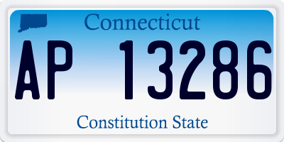 CT license plate AP13286