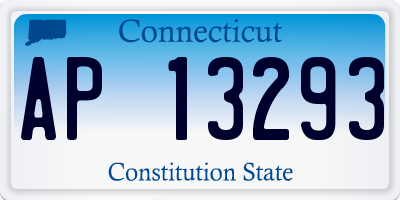 CT license plate AP13293