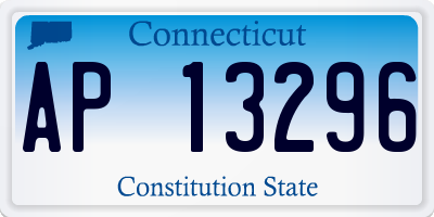 CT license plate AP13296