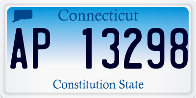 CT license plate AP13298