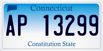 CT license plate AP13299